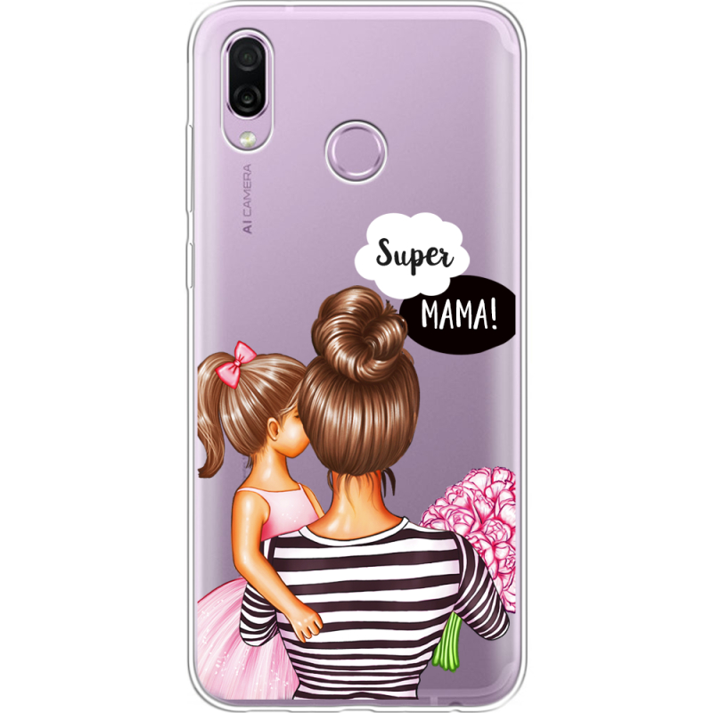 Прозрачный чехол Uprint Honor Play Super Mama and Daughter
