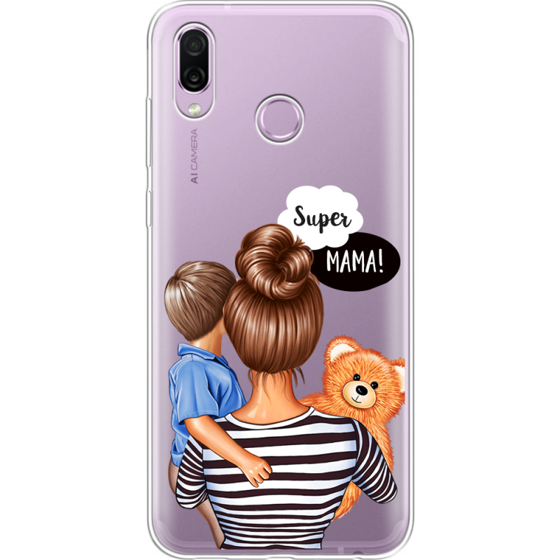 Прозрачный чехол Uprint Honor Play Super Mama and Son