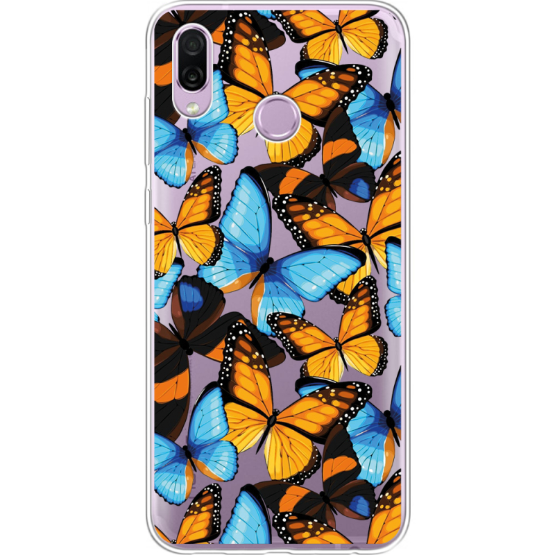 Прозрачный чехол Uprint Honor Play Butterfly Morpho