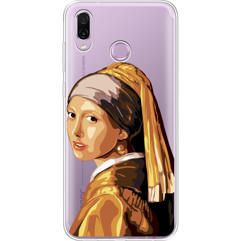 Прозрачный чехол Uprint Honor Play Девушка с жемчужной серёжкой