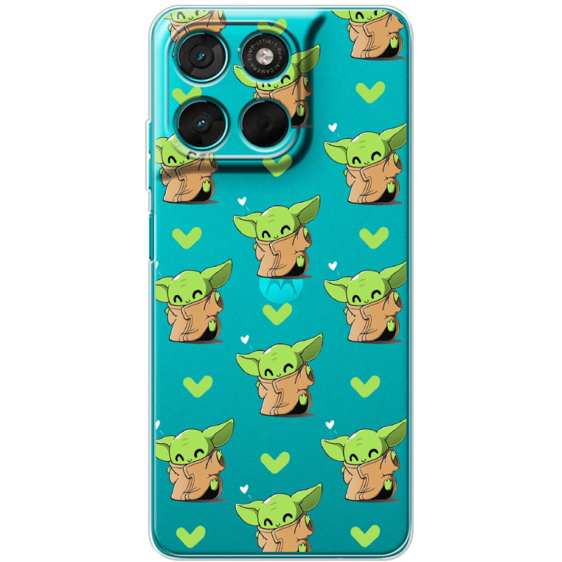 Прозорий чохол BoxFace Moto G57 Power Pattern Baby Yoda