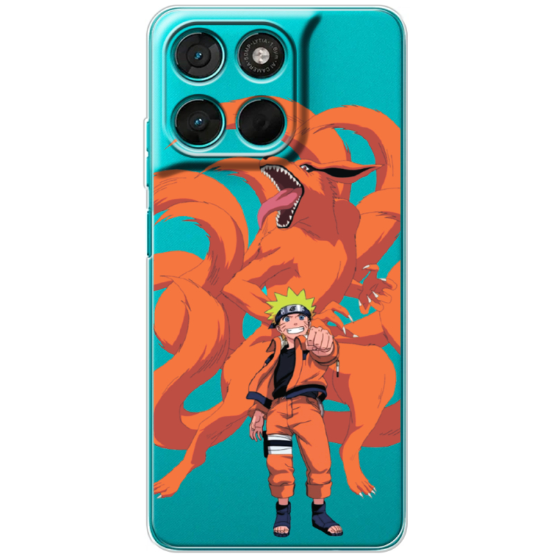 Прозорий чохол BoxFace Moto G57 Power Naruto and Kurama
