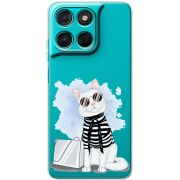 Прозорий чохол BoxFace Moto G57 Power Cat Style