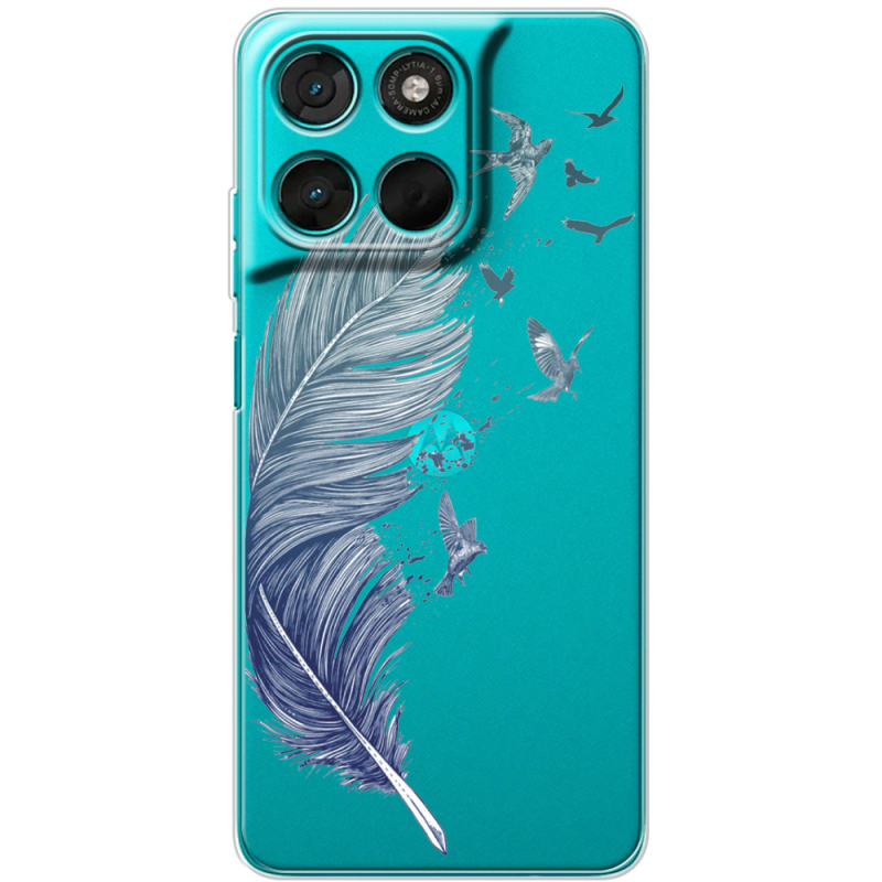 Прозорий чохол BoxFace Moto G57 Power Feather