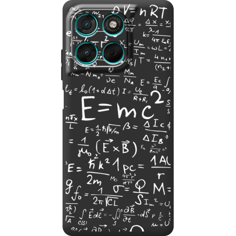 Чорний чохол BoxFace Moto G57 Power E=mc2