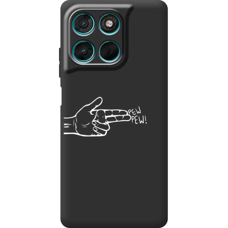Чорний чохол BoxFace Moto G57 Power Pew Pew