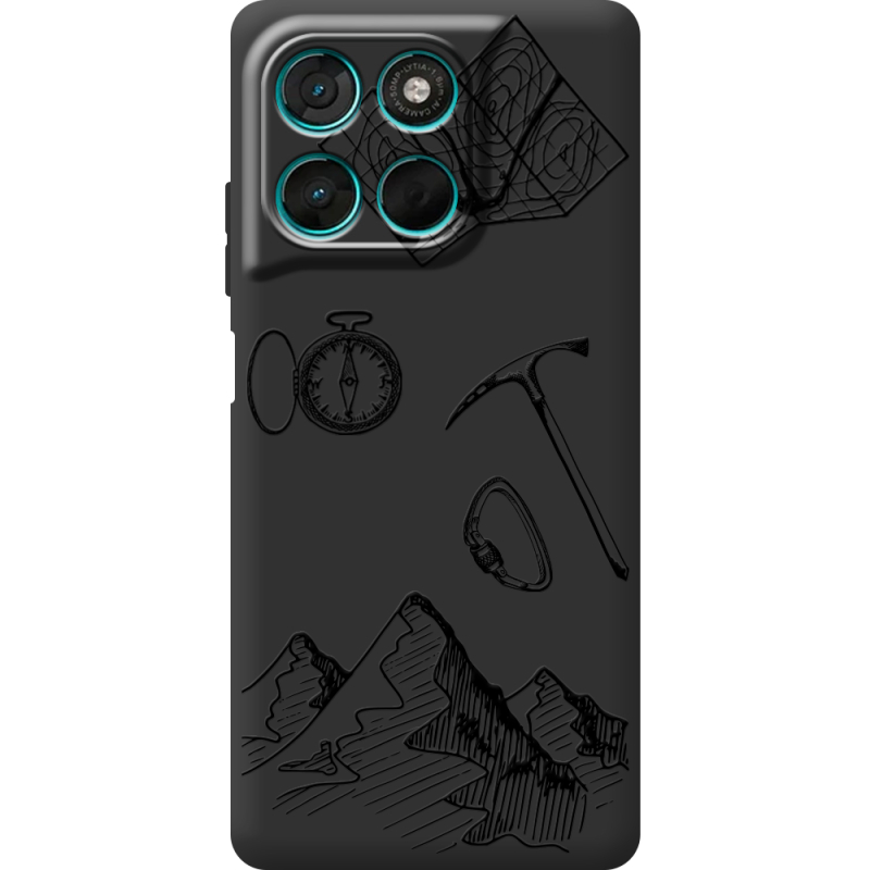 Чорний чохол BoxFace Moto G57 Power Mountains