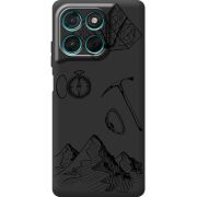 Чорний чохол BoxFace Moto G57 Power Mountains