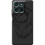 Чорний чохол BoxFace Moto G57 Power Lion