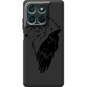 Чорний чохол BoxFace Moto G57 Power Wolf and Raven