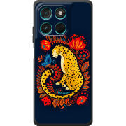 Чохол BoxFace Moto G86 Power Petrykivka Leopard