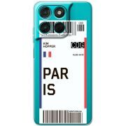 Прозорий чохол BoxFace Moto G86 Power Ticket Paris