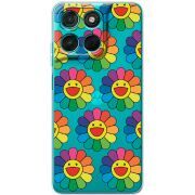 Прозорий чохол BoxFace Moto G86 Power Hippie Flowers
