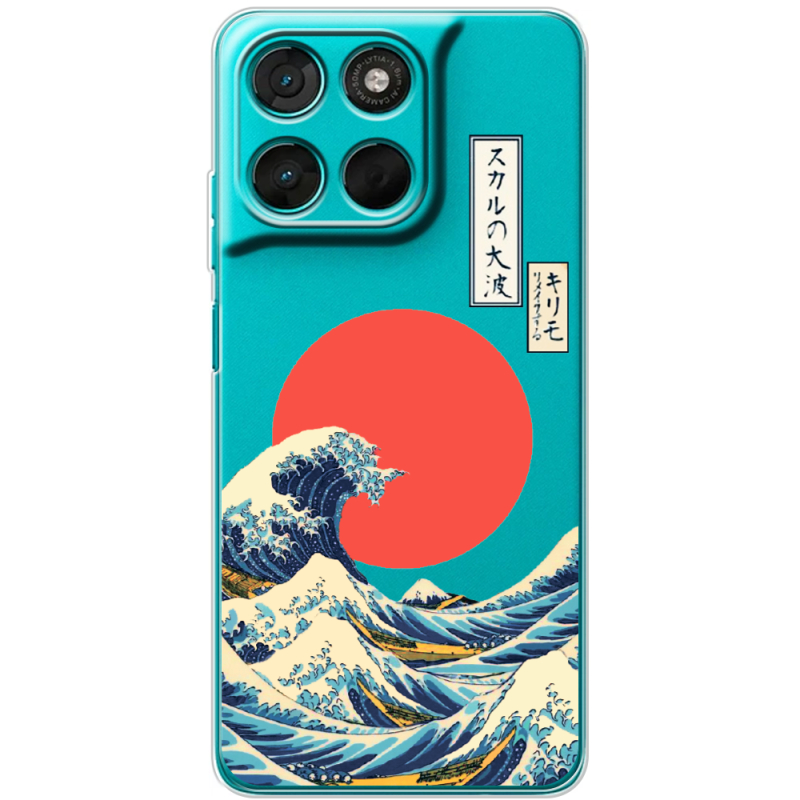 Прозорий чохол BoxFace Moto G86 Power Большая волна в Канагаве