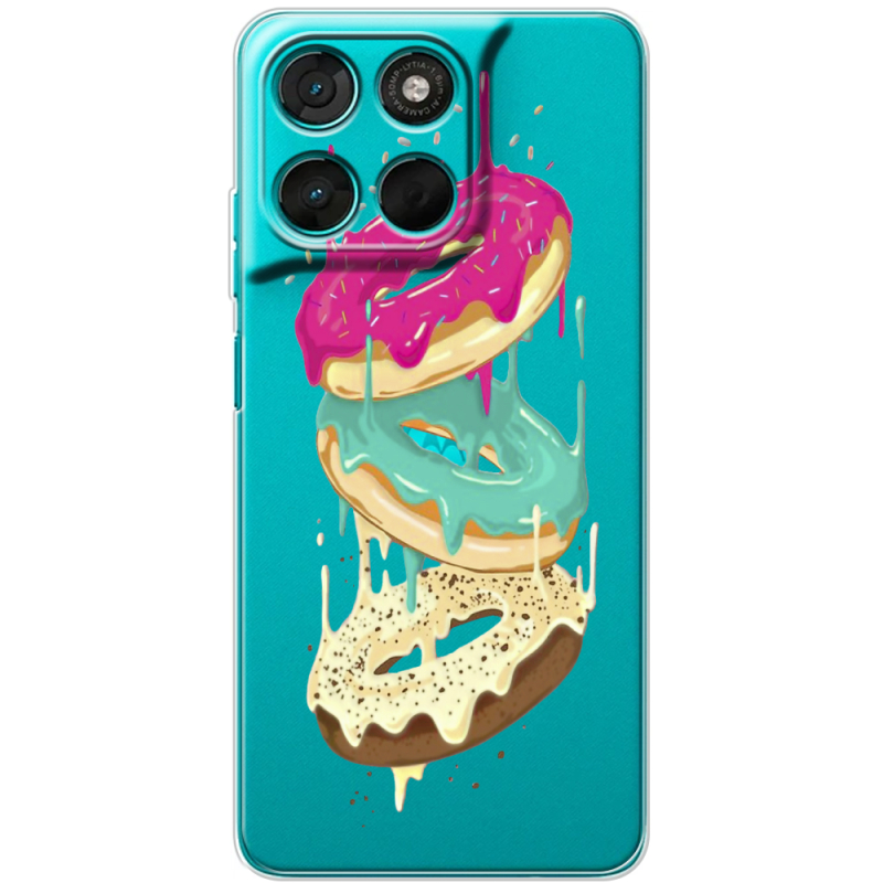 Прозорий чохол BoxFace Moto G86 Power Donuts