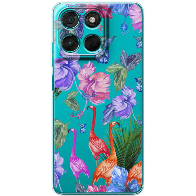 Прозорий чохол BoxFace Moto G86 Power Flamingo