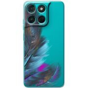 Прозорий чохол BoxFace Moto G86 Power Feathers