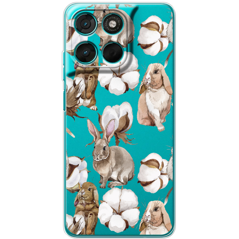 Прозорий чохол BoxFace Moto G86 Power Cotton and Rabbits