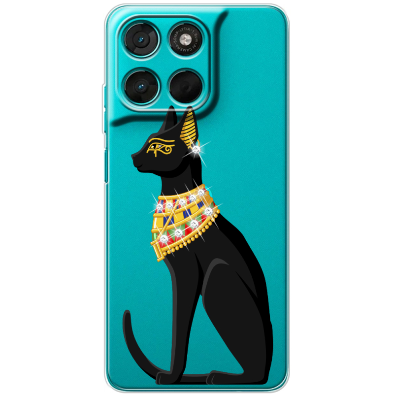 Чохол зі стразами Moto G86 Power Egipet Cat