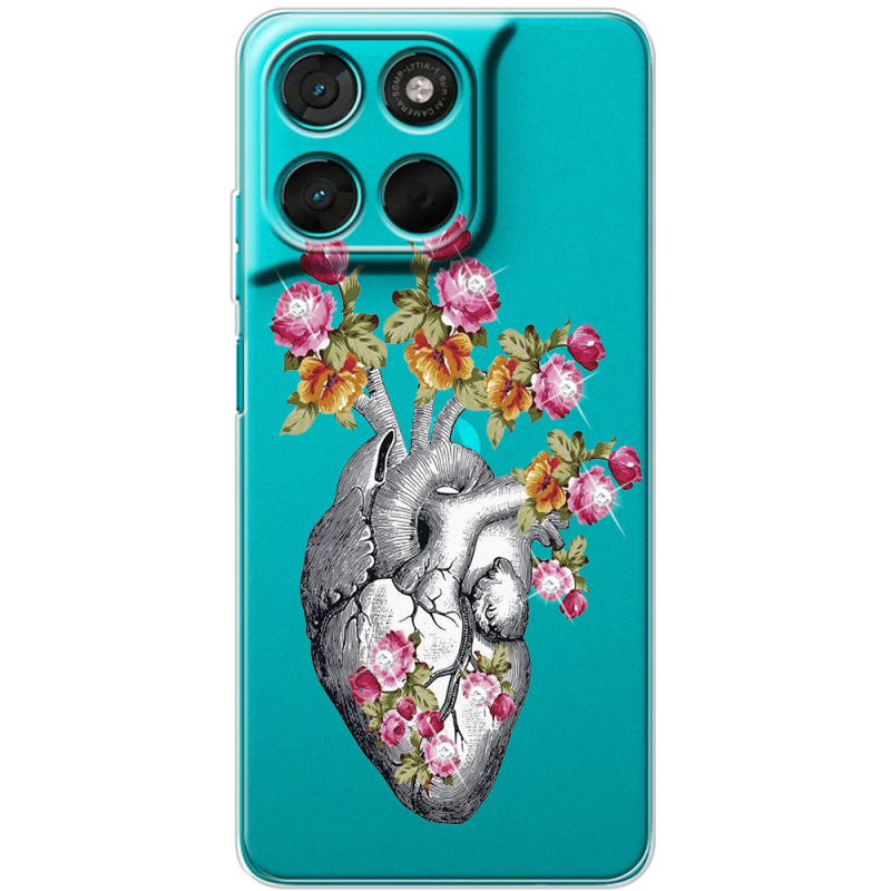 Чохол зі стразами Moto G86 Power Heart