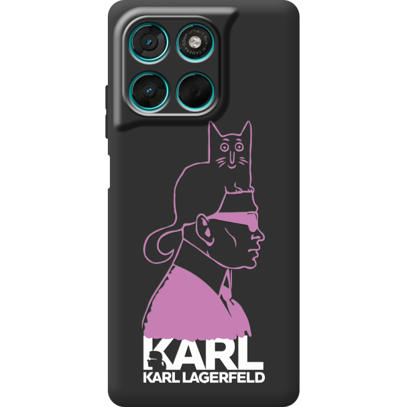 Чорний чохол BoxFace Moto G86 Power Pink Karl