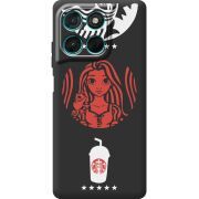 Чорний чохол BoxFace Moto G86 Power RedWhite Coffee