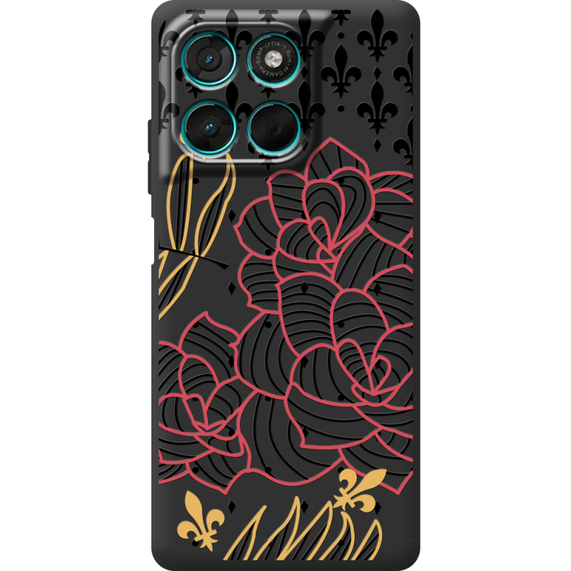 Чорний чохол BoxFace Moto G86 Power FranceFlowers