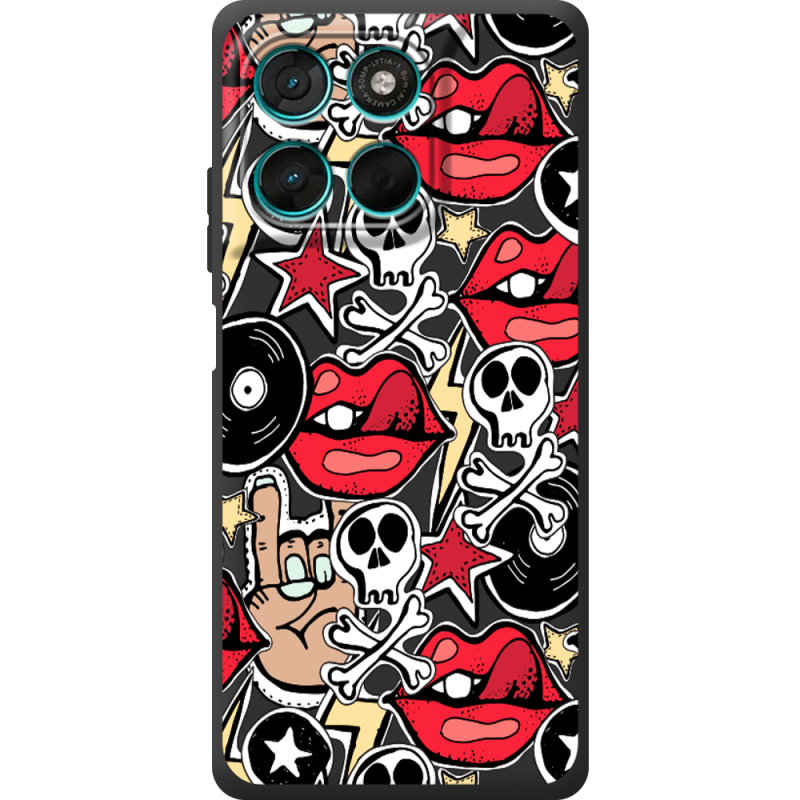 Чорний чохол BoxFace Moto G86 Power Rock Graffiti