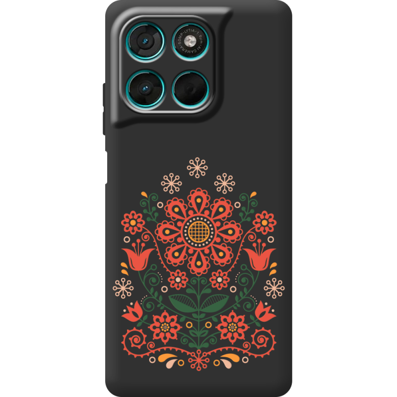 Чорний чохол BoxFace Moto G86 Power Ukrainian Ornament