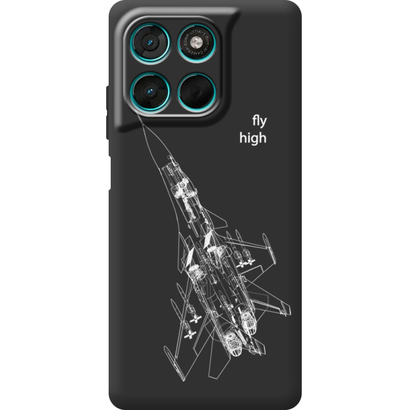 Чорний чохол BoxFace Moto G86 Power Військовий літак