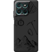 Чорний чохол BoxFace Moto G86 Power Mountains