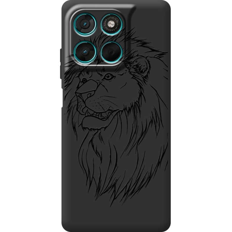 Чорний чохол BoxFace Moto G86 Power Lion
