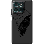 Чорний чохол BoxFace Moto G86 Power Wolf and Raven