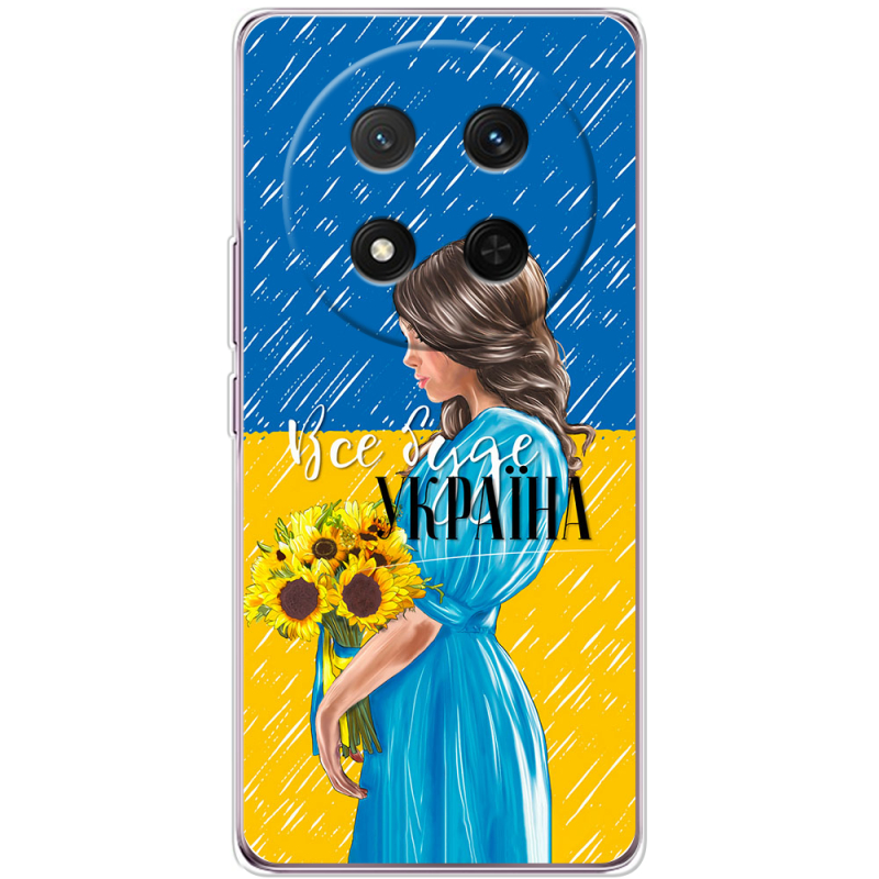 Чохол BoxFace Honor X9c Україна дівчина з букетом