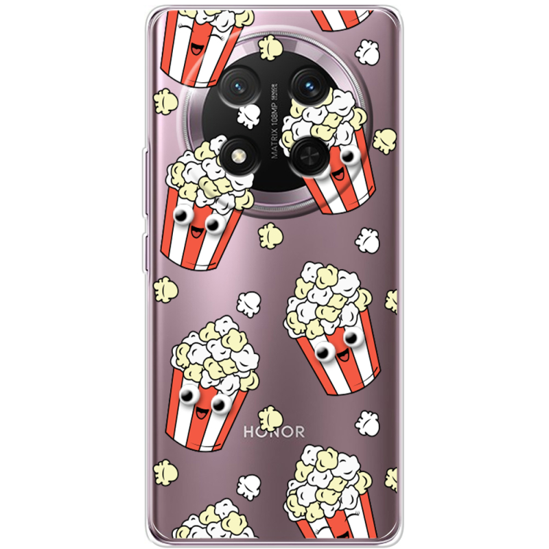 Прозорий чохол BoxFace Honor X9c с 3D-глазками Popcorn