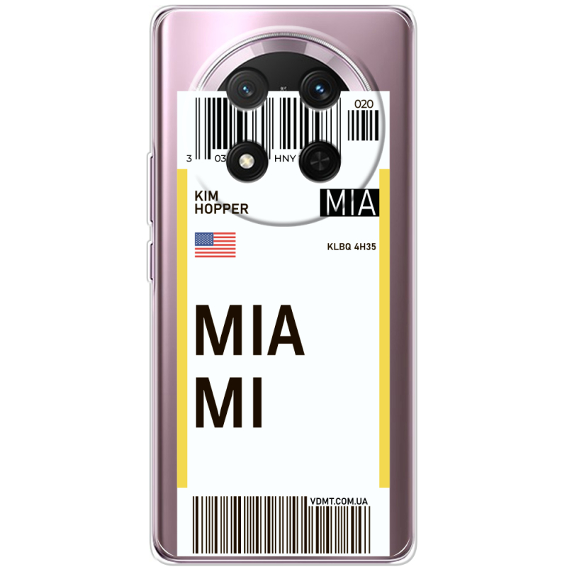 Прозорий чохол BoxFace Honor X9c Ticket Miami