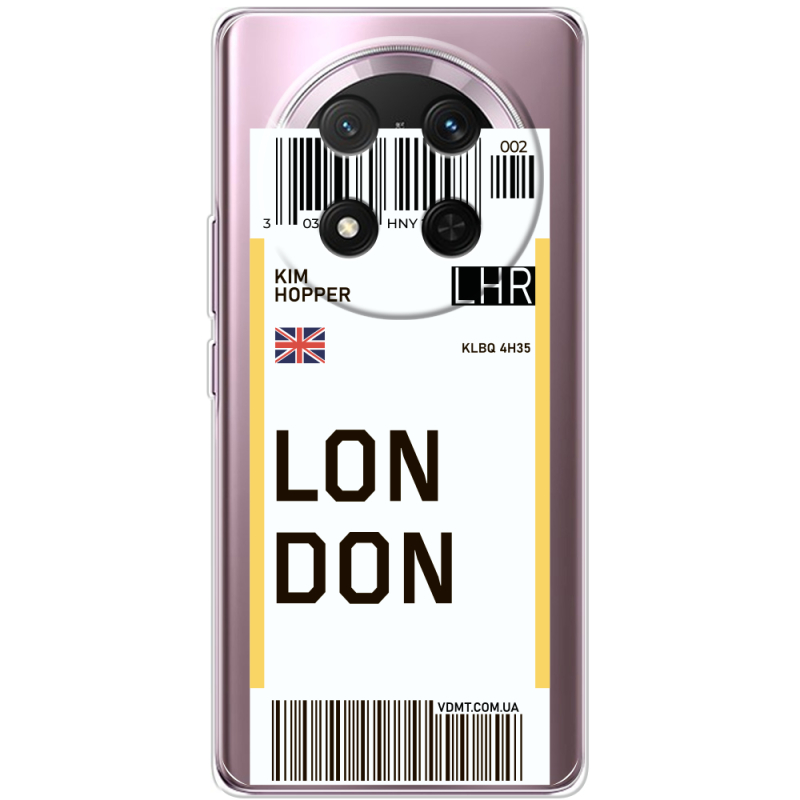 Прозорий чохол BoxFace Honor X9c Ticket London