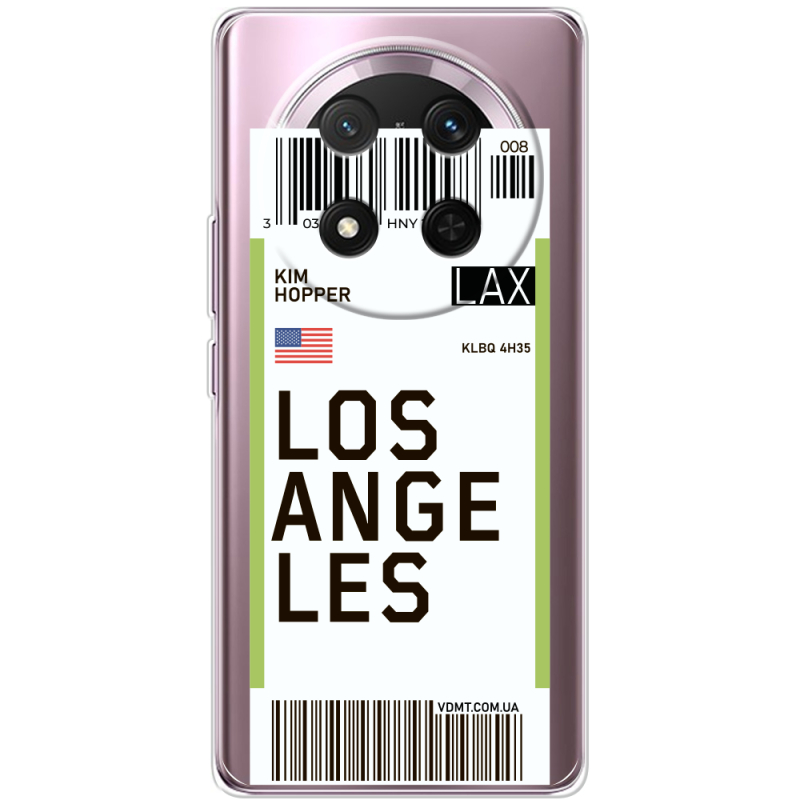 Прозорий чохол BoxFace Honor X9c Ticket Los Angeles