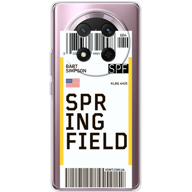 Прозорий чохол BoxFace Honor X9c Ticket Springfield