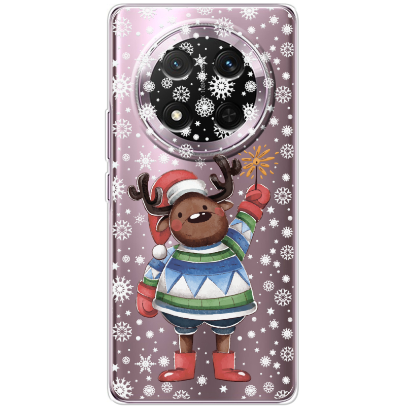 Прозорий чохол BoxFace Honor X9c Christmas Deer with Snow