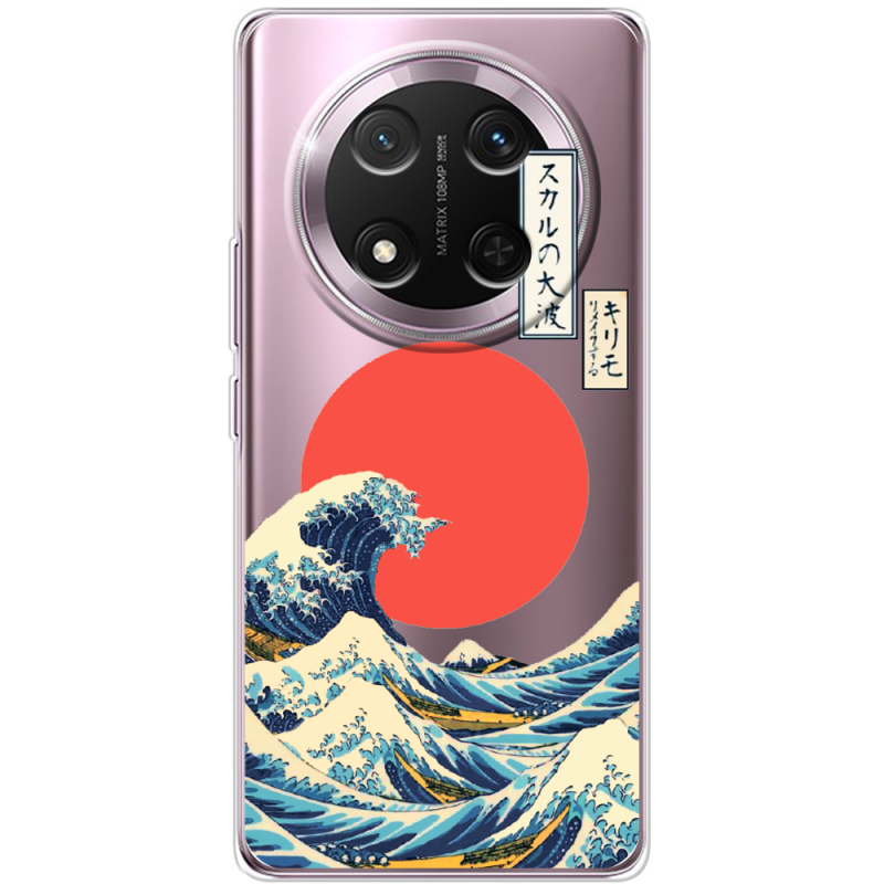Прозорий чохол BoxFace Honor X9c Большая волна в Канагаве