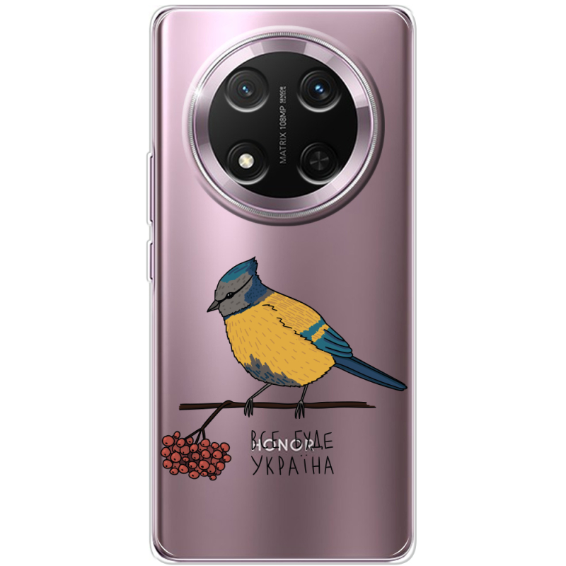 Прозорий чохол BoxFace Honor X9c Синиця і калина