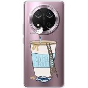 Прозорий чохол BoxFace Honor X9c Segull in Cofee Pool