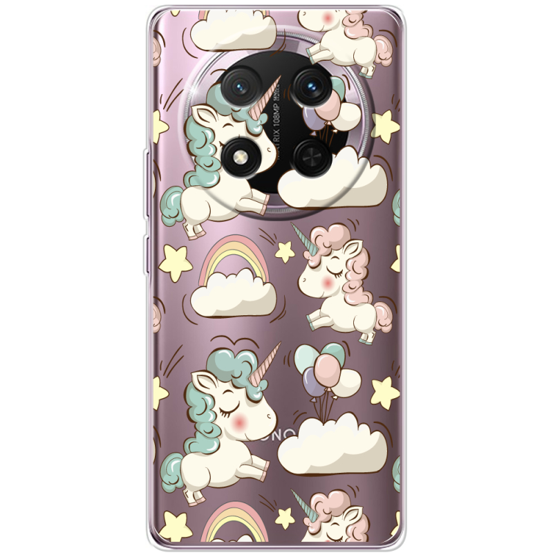 Прозорий чохол BoxFace Honor X9c Unicorns