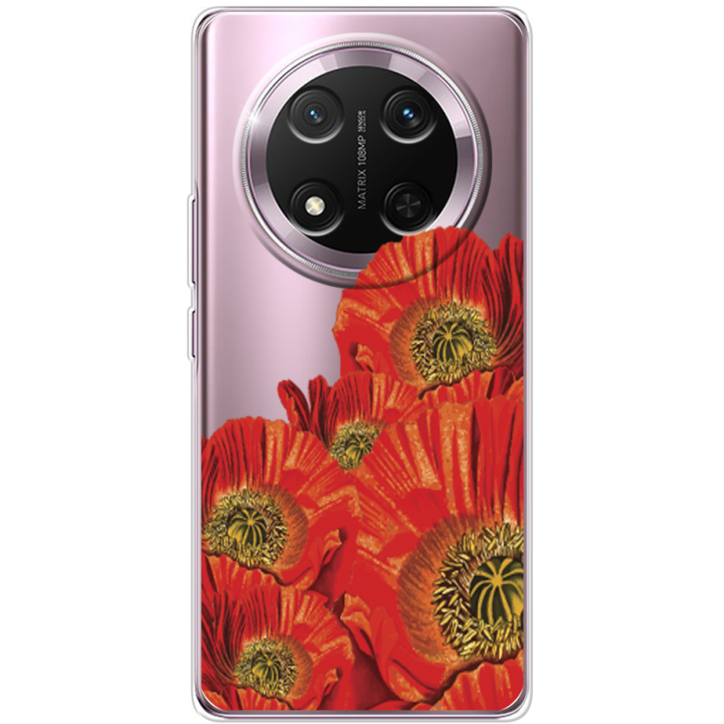 Прозорий чохол BoxFace Honor X9c Red Poppies