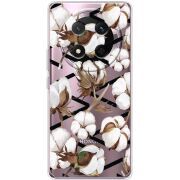 Прозорий чохол BoxFace Honor X9c Cotton flowers