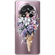 Чохол зі стразами Honor X9c Ice Cream Flowers