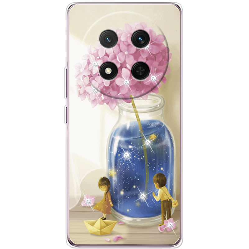 Чохол зі стразами Honor X9c Little Boy and Girl