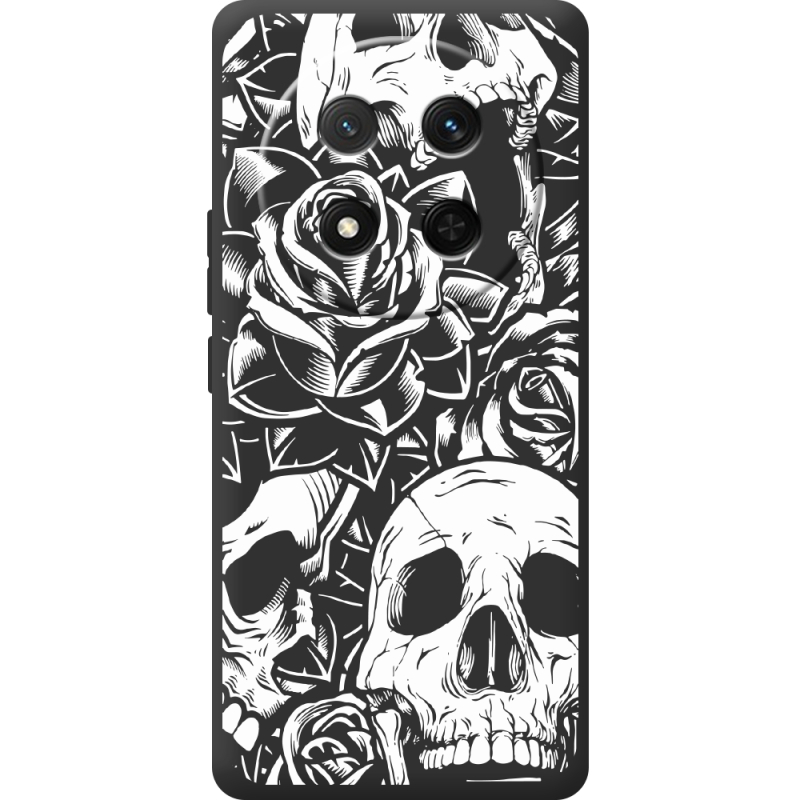 Чорний чохол BoxFace Honor X9c Skull and Roses