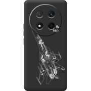 Чорний чохол BoxFace Honor X9c Військовий літак